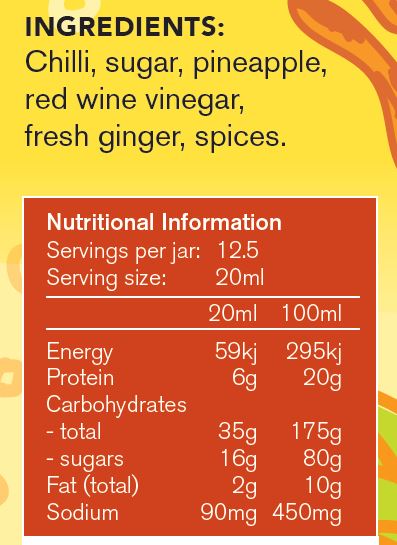 Sarina Sugar Shed Pineapple Sweet Chilli Jam 250ml