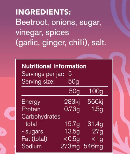 Sarina Sugar Shed Beetroot Relish 250ml