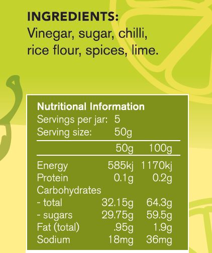 Sarina Sugar Shed Lime Sweet Chilli Sauce 250ml