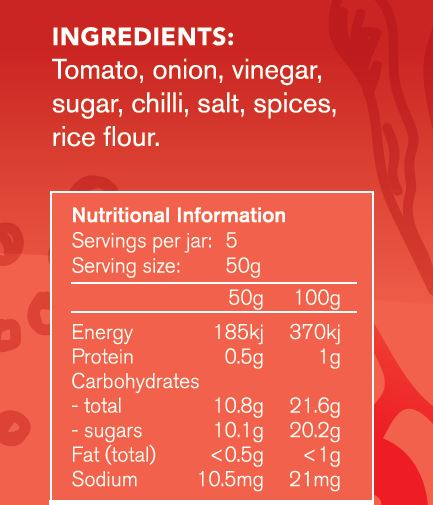 Sarina Sugar Shed Tomato Relish 250ml