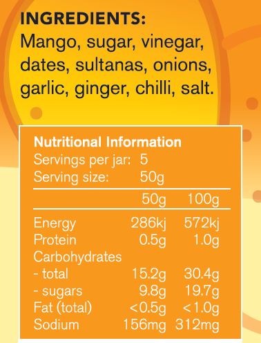 Sarina Sugar Shed Tradition Mango Chutney 250ml