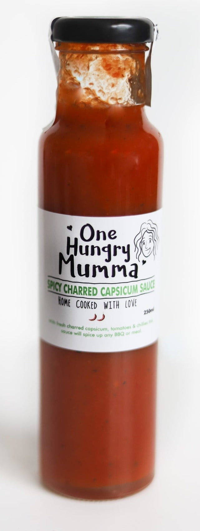 One Hungry Mumma - Prize Winning Spicy Charred Capsicum Sauce 250ml